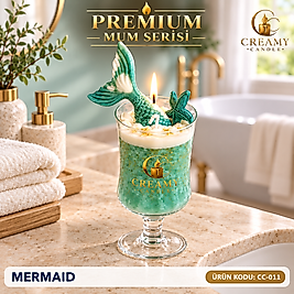 Creamy Candle Deniz Kızı Premium Dekoratif Kokulu Mum