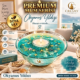 Creamy Candle  Okyanus Yıldızı premium Dekoratif Kokulu Mum