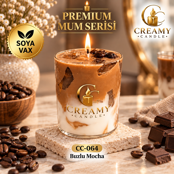 Creamy Candle  Premium Dekoratif Kokulu Mum