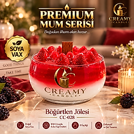 Creamy Candle böğürtlen jölesi   Premium Dekoratif Kokulu Mum