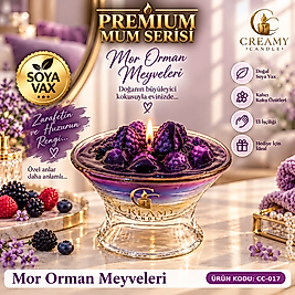Creamy Candle orman meyveleri  Premium Dekoratif Kokulu Mum